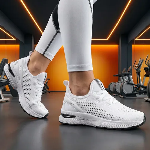 Tênis Branco Feminino Vili Para Caminhada Academia Treino - R$ 89,9