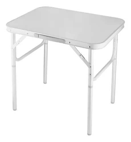 Palisad portátil mesa dobrável alumínio cor Branco 90cm x 60cm x 70cm