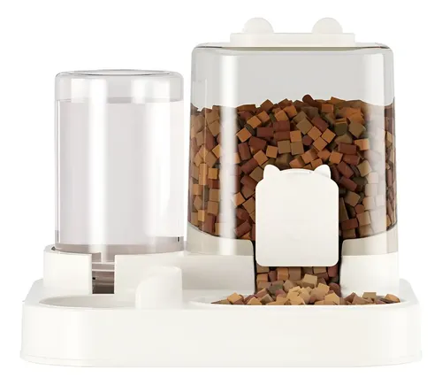 Alimentador Comedouro e Bebedouro Automático Duplo Ração e Água Pet Cães Gatos