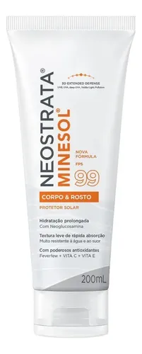Protetor Solar Fps99 Corpo & Rosto 200ml Minesol Neostrata
