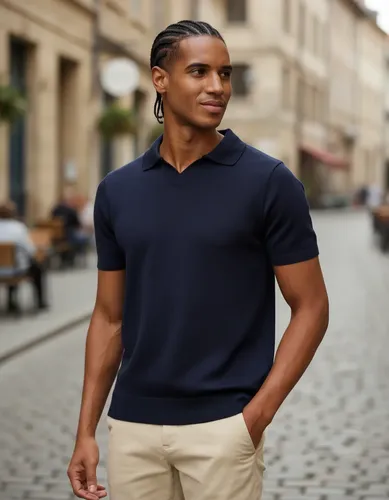 Camisa Masculina Polo Gola V Tricot